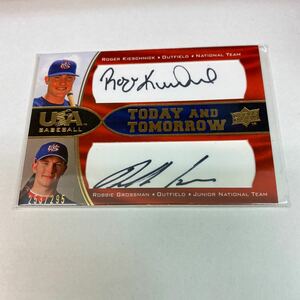 Roger Kieschnick / Robbie Grossman 2008 UD USA Baseball Dual auto /295