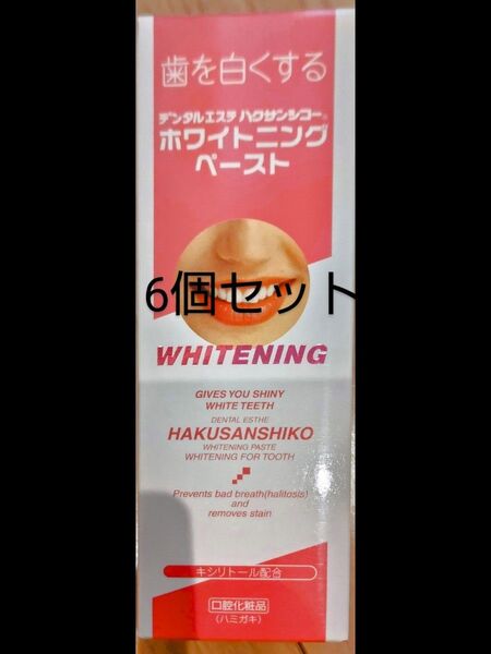 049-6 ハクサンシコー ホワイトニングペースト 中部薬品工業 6箱セット