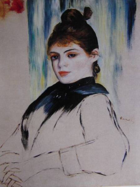 Pierre Auguste Renoir, Fille au Chignon, Overseas edition, extremely rare, raisonné, Brand new with high-quality frame, free shipping, y321, Painting, Oil painting, Portraits