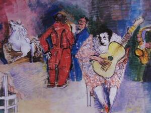 Art Auction JEAN DUFY, CIRQUE, LES CLOWNS MUSICIENS, Superseltenes Werk der Überseeversion, Ganz neu mit Rahmen, Porto inklusive, y321, Malerei, Ölgemälde, Porträt