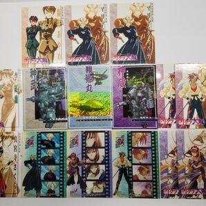 1997年 サクラ大戦トレカ15枚・アマダ・ホイルカード、クリアカード、真宮寺さくら、神武、翔鯨丸、神崎すみれ、李紅蘭など