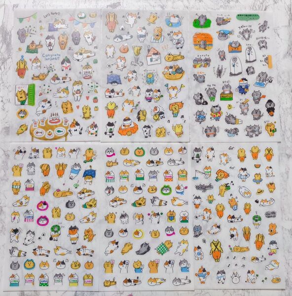 新品☆ごろごろにゃんすけ シート シール ステッカー 6枚 2セット