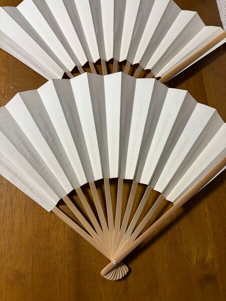 扇子 白扇 祭 白無地 センス せんす 落語 応援 新品 未使用品 日本舞踊 和装小物 お買い得 練習用 2つ