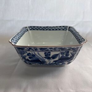値下げ 橘吉 たち吉 青花遊漁 鯉 深鉢 四角