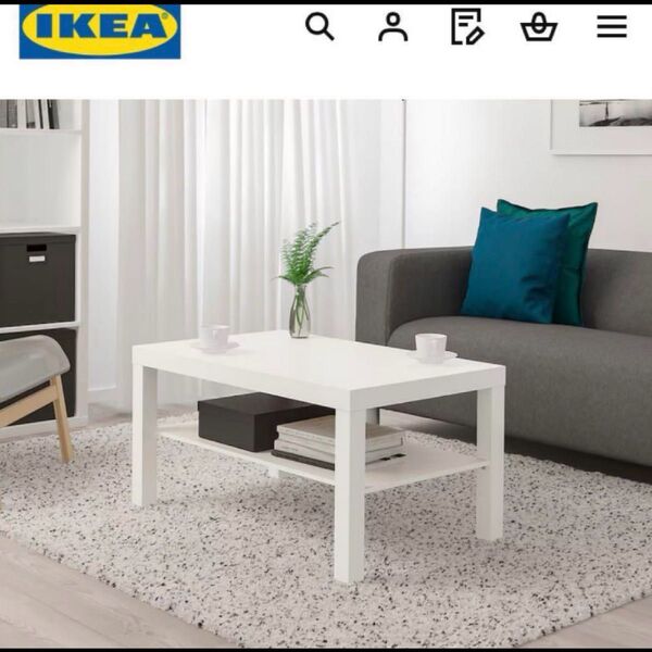 IKEA白テーブルイケア LACK ラック コーヒーテーブル