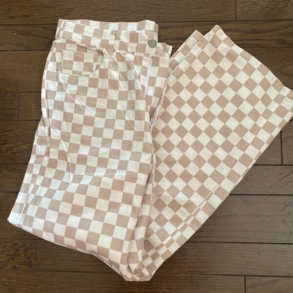 GU チェッカー柄パンツ XL