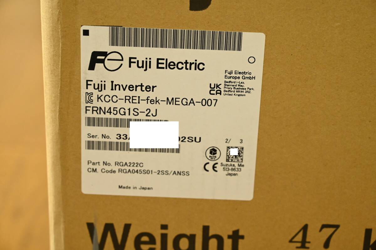 国内正規品 FRN45G1S-2J 未使用に近い 動作保証 富士電機 インバータ 管理番号:410Y1-01 国内正規品 FRN45G1S-2J 未使用に近い 動作保証 富士電機 インバータ 管理番号:410Y1-01