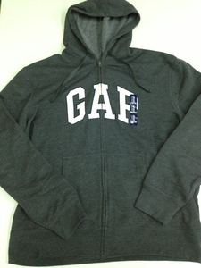 即決ですよ●ＧＡＰ●新品●Ｍ●ロゴパーカー●ジップ●グレー　M3