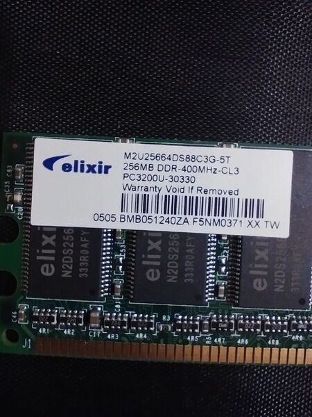 ノートPCメモリ 256MB DDR-400MHz-CL3 PC3200U-30330