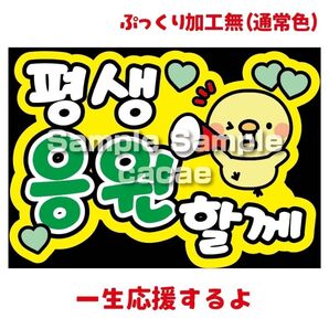 【即購入可】ペンサボード文字 カンペパネル A4サイズ メンカラ コンサート ライブ 推し色 一生応援するよ ハングル 韓国語 緑