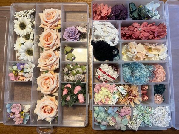 造花とレースの詰め合わせ!! ハンドメイド デコパーツ