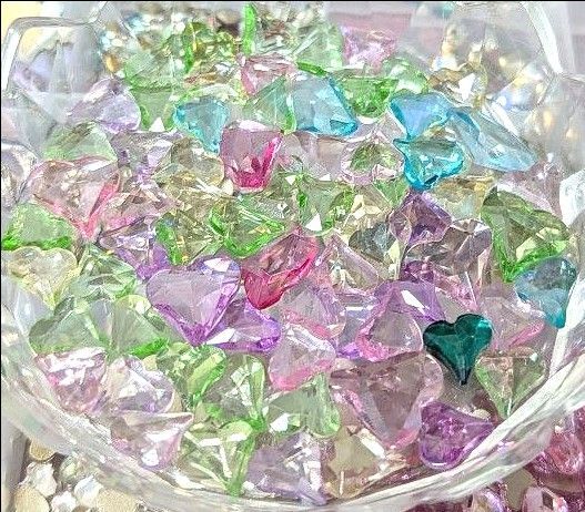 透明 クリアパーツ ハート ハンドメイド