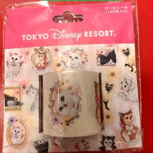 新品未使用 ディズニーリゾート購入 おしゃれキャットマリーちゃん ロールシール 140枚 ディズニーマリーちゃんシール