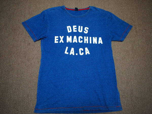 貴重 DEUS EX MACHINA デウス Tシャツ S インディゴ ネイビー バイカー