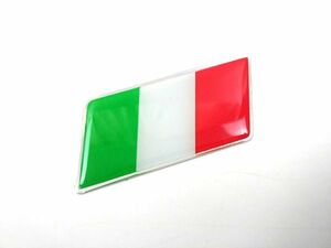 イタリア国旗 メタルエンブレム 金属製 7.5cm