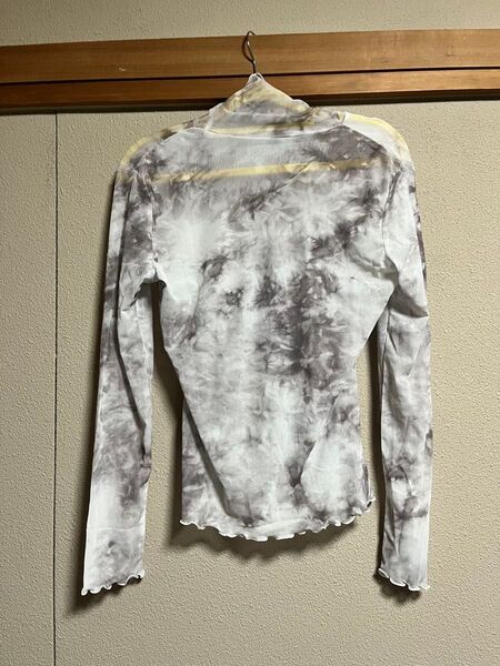 トップス シースルー 透け感 タイダイ柄