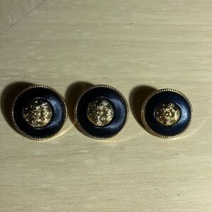 ボタン 手芸 洋裁 クラフト 帽子 シュシュ 袖 ヘアーゴム ブラック ゴールド