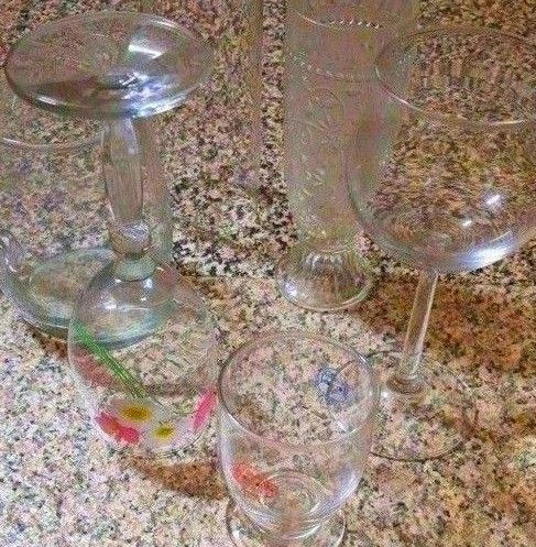 新品 未使用品(6点組)ワイングラス シャンパングラス レトロ ブランデーグラス‥