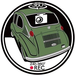 カラー変更可能 スバル 360 dx デラックス ドラレコ ドライブレコーダー ステッカー プリント