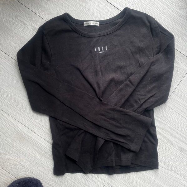 Nice claup ブラック 長袖Tシャツ