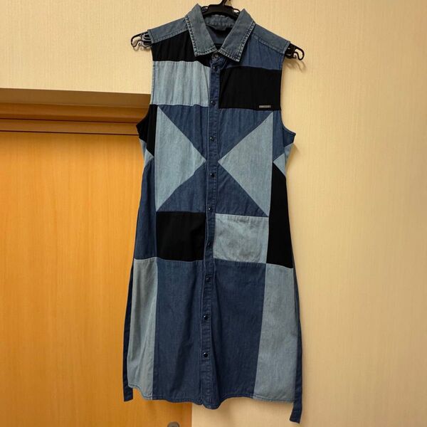 DIESEL ノースリーブ デニム ワンピース