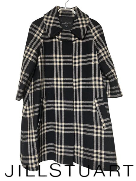 JILL STUART チェック柄Aラインコート Sサイズ
