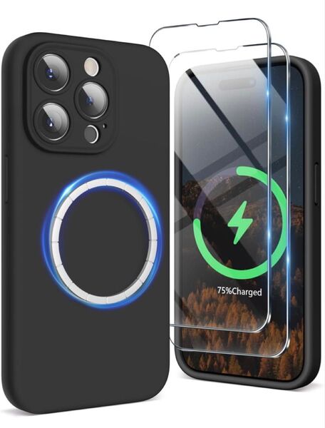 SURPHY iPhone15 pro用ケース MagSafe対応,フィルム付き