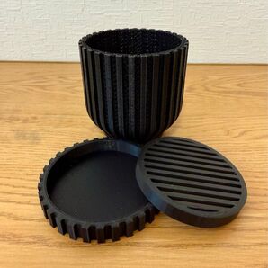 3Dプリンター鉢 2.5号 受け皿セット 観葉植物 多肉植物 植木鉢
