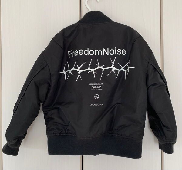 GU×UNDERCOVER キッズ MA-1ジャケット 110サイズ ブラック ボンバー フライト アンダーカバー