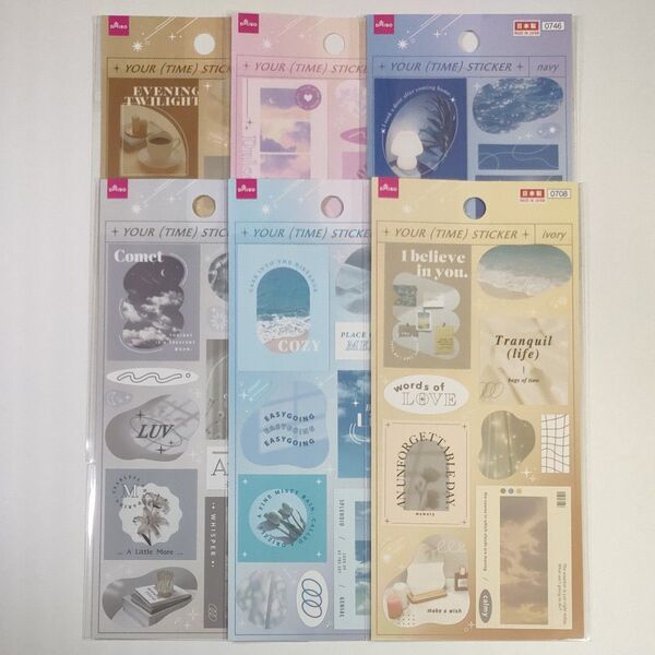 (No.511)ユアタイムステッカー6点 YOUR TIME STICKER ダイソー