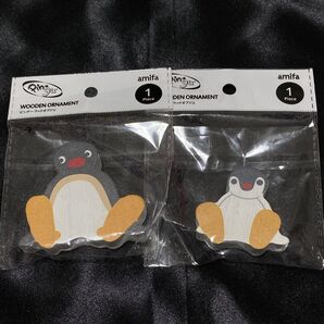 ピングー ピンガ 木製ウッドオブジェ 2点セット