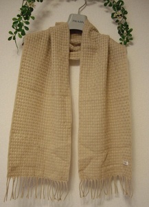  beautiful goods! light weight!ine Ine cashmere . muffler beige 