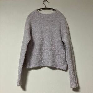 オリーブデオリーブ シャギーニット パープル 紫 パール セーター Mサイズ