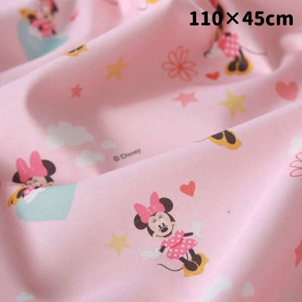 【輸入生地】ディズニー ミニー プレゼント 110×45cm コットン100% Disney