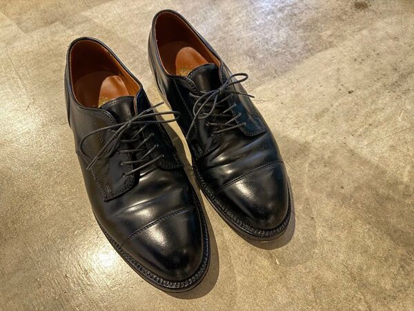 1日試し履きのみ オールデン ストレートチップ アバディーンラスト7.5E コードバン 黒 black Alden シューズ