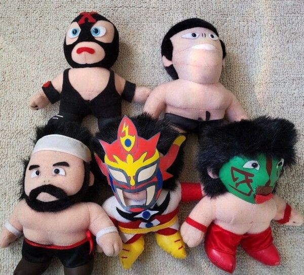 【当時物】 闘魂プロレスラー ぬいぐるみ 5体セット