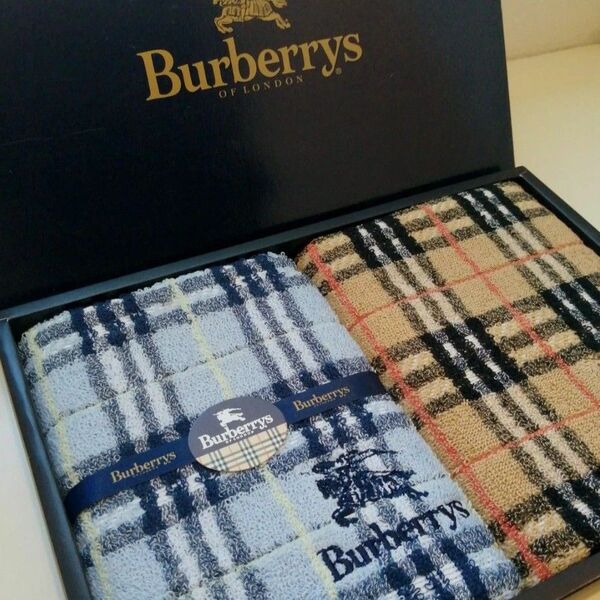 ♪【新品未使用】Burberrys バーバリーロンドン フェイスタオル セット♪