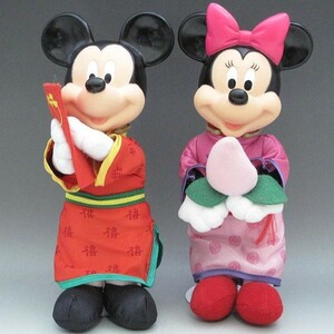  Disney Mickey & minnie McDonald's soft toy doll 2 body set Hong Kong version 1990 period happy mi-ru toy 