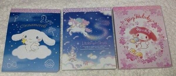 ミニメモ サンリオ キキララ,マイメロディ,シナモロール ミニメモ