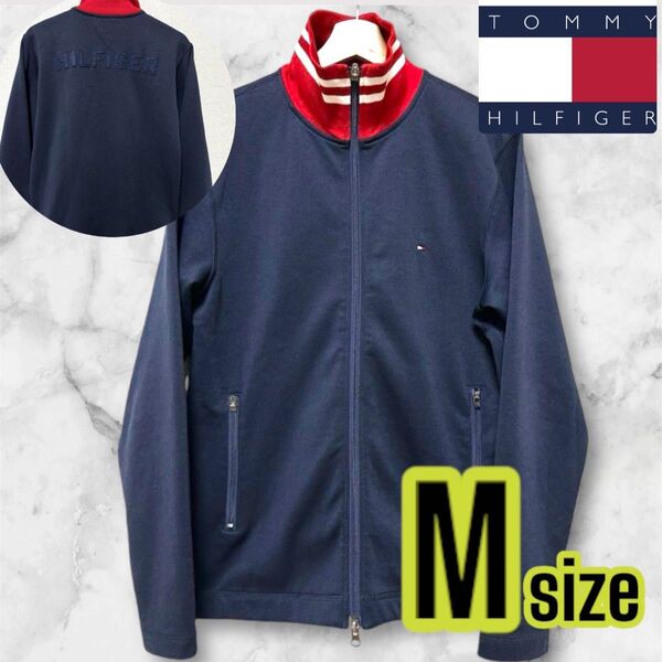 極美品 トミーフィルヒィガー TOMMYHILFIGER ネイビー ゴルフウェア トラック ジャケット アウター ジャージ