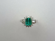 ★K&Yジュエリー工房★新品　リング　天然エメラルド 0.96ct(ブラジル産) ダイア　0.44ct. 　Pt900　 鑑別書付き★　_画像3