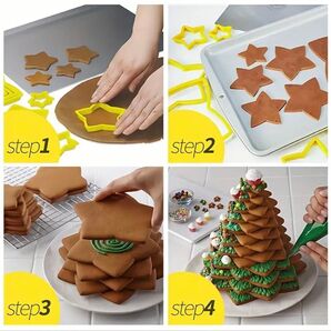 クリスマスツリー クッキー型 星 タワー クリスマスパーティ
