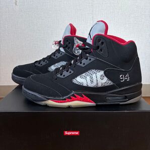 Supreme Jordan 5 ブラック US10/28cm 新品未使用