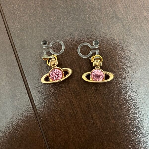 ハンドメイド イヤリング ヴィヴィアン風