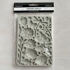 【新品】Stamperia シリコンモールドA5 Forest Fish And Dragonfly) ハンドメイド