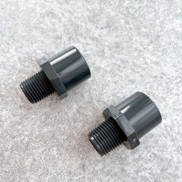 PVCパイプ継手 フィッティング 1/2NPTオスネジ DN15 13 mm