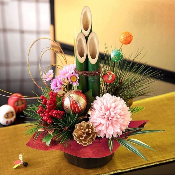 お正月 フラワーギフト 造花 光触媒