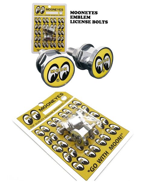 再入荷!!【MOONEYES】 ムーンアイズ エンブレム ライセンス ボルト/2個入(1パック)×2パックセット