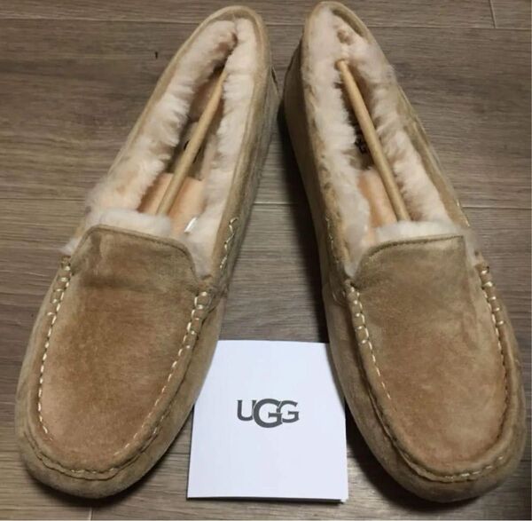 新品未使用!正規品UGGアンスレー チェスナット23センチ UGG モカシン アンスレー チェスナット ローファー スエード