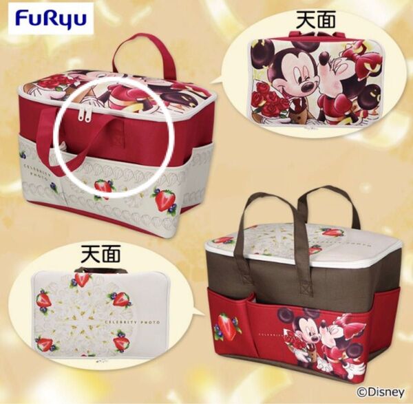 ミッキー&ミニーセレブリティフォト大きなポッケ付きバスケット